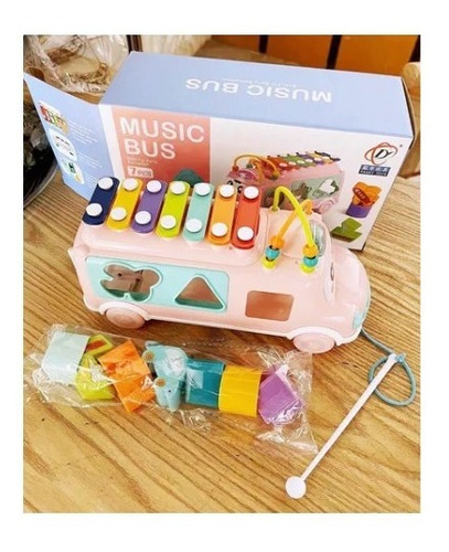 Metalófono Cromático 8 Notas Mini Bus Más 7 Figuras Creativa