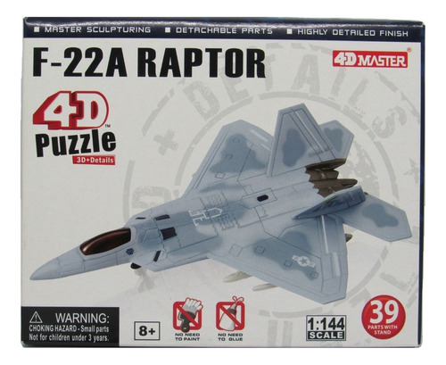 Puzzle Avion F-22a Raptor Escala 1:144 4dmaster