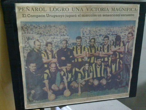 Poster Peñarol 1965 Semifinal Libertadores 3-2 Vs. Santos 