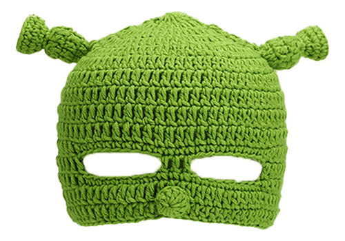 Gorro Con Máscara De Punto Shrek, Cálido Gorro De Lana