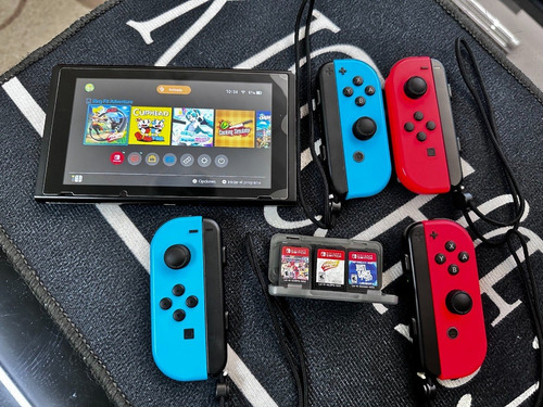 Nintendo Switch 32gb + 4 Joy-con + Ringfit + Juegos + Extra (Usado)