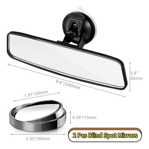 Espejo Retrovisor Universal Hd. Coches Camiones