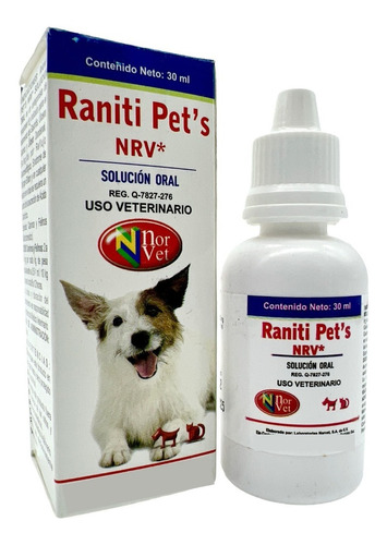 Raniti Pets Oral Nrv Gastritis Perros Y Gatos Norvet 30 Ml 