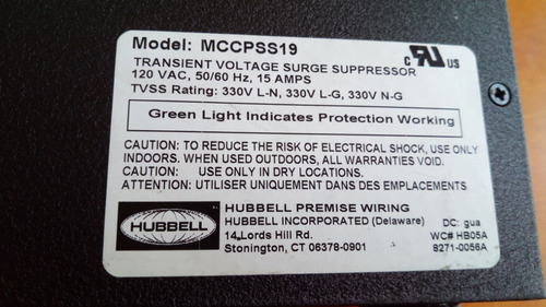Imagen 1 de 4 de Pdu Hubbell Para Rack