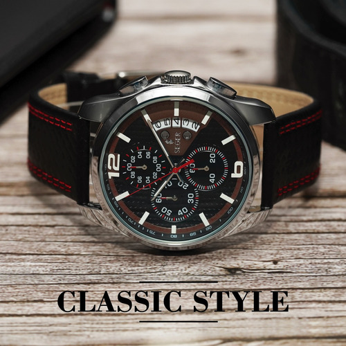 Imagen 8 de 10 de Reloj Hombre Seger 9106 Original Eeuu Elegante Casual Lujoso