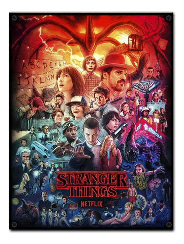 #1001 - Cuadro Vintage 30 X 40 - Stranger Things - Poster 