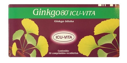 Ginkgo Biloba 80mg X 30 Comprimidos - Icu Vita® Sabor Sin Sabor