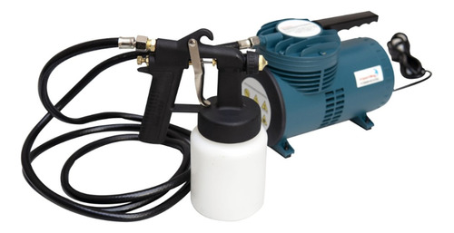 Compressor De Ar Direto 1/4hp Pintura Com Pistola Prof Cor Azul Fase Elétrica Monofásica 190w