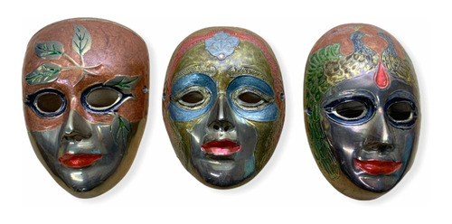 Máscaras Decorativas Latón Sólido Juego 3 Oferta B6