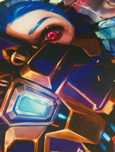 Mousepad Gamer Xxl Antideslizante De Anime, Juegos Y Series Lol - Jinx Personalizado