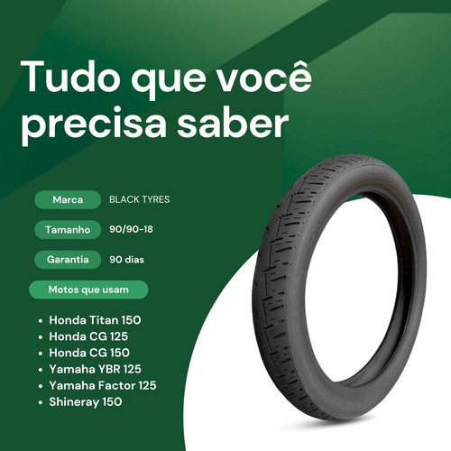 Pneu 90/90-18 Ybr Titan Fan Bros Serve Perfeito