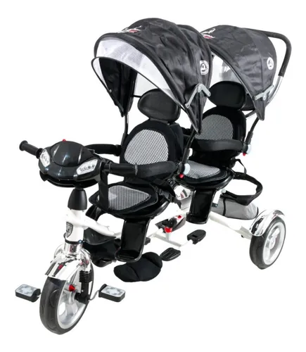 Triciclo Lamborghini doble asiento Dencar 7099 negro