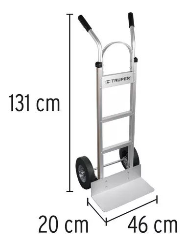 Diablo de carga de 385 kg, de plataforma, ruedas neumáticas, Diablos, 42710