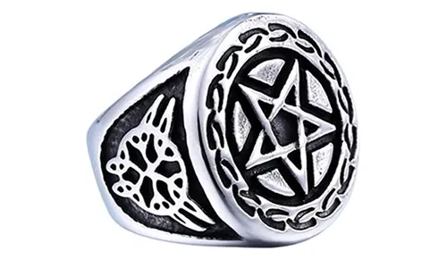 Anillo de pentagrama hotsell