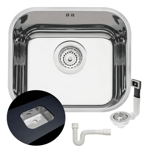 Cuba Tramontina Número 3 Inox C/escape Alto Brilho 40x34x17 Cor Inox Polido