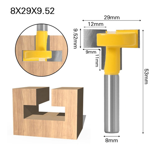Cnc Broca Bit Fresa Router Superficie Cajon 8x29x9.52 Mm