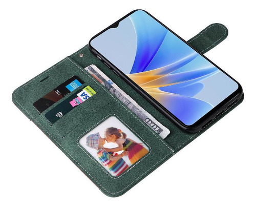 Funda Abatible For Oppo A17 Color Patchwork Único Con Y