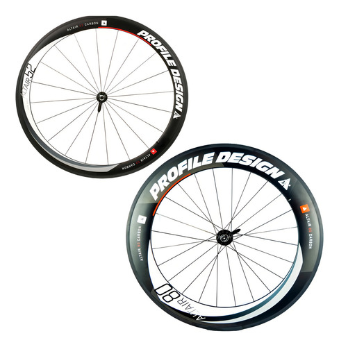 Par Rodas Profile Design Altair 80 X 52 Full Carbon Clincher Cor Preto