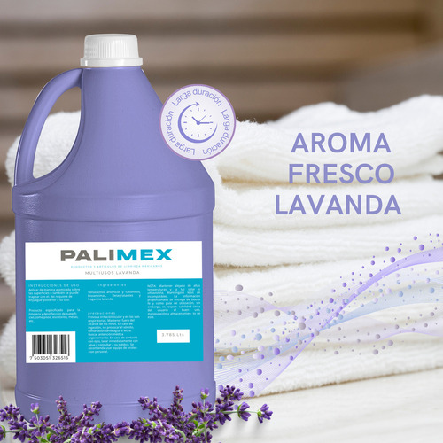 Palimex Limpiador Multiusos Lavanda Suciedad Y Grasa 3.7lt - Aroma de larga duración