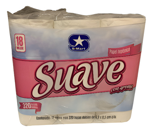 Papel Higiénico Suave Con Aroma 18 Rollos 320 Hojas Dobles.