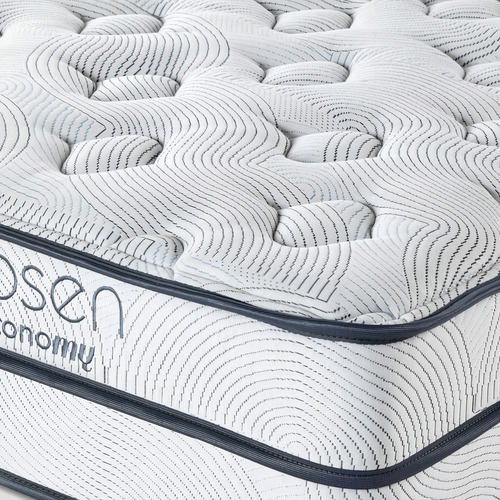 Cama Europea Rosen Autonomy Sky Súper King 200 X 200 Cm Color Azul marino