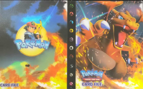 Album Cartas Pokemon 240 Uni Carpeta Charizard Y Ash