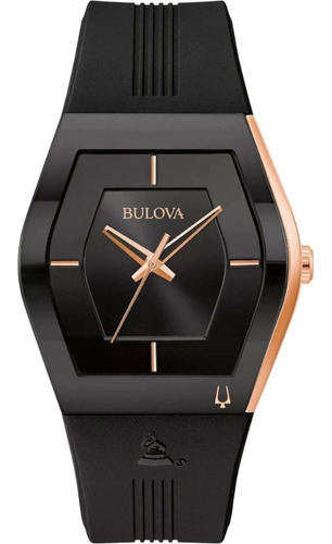 Reloj Bulova Latin Grammy Original Para Hombre Color de la correa Negro Color del bisel Negro Color del fondo Negro
