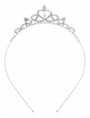 Tiara Corazón Diadema Princesa Peineta Niña Cristal