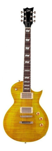 Guitarra eléctrica LTD EC Series EC-256 de arce/caoba lemon drop con diapasón de palo de rosa