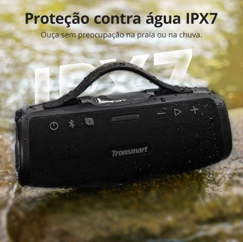 Caixa De Som Bluetooth Tronsmart Mirtune S100 50w Ipx7 Cor P Cor Preto 127/220v Preto