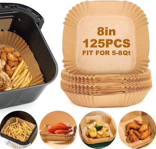 Forros Desechables Antiadherente Freidora 125 Pcs Air Fryer