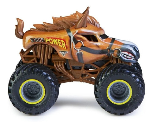 Vehículo Monster Jam Horse Power Serie 23 1:64 Metal E. Full Color Marrón
