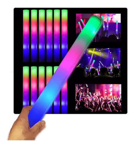 Barra Luminosa De Espuma Con Luz Led De 48 Cm Con Pilas