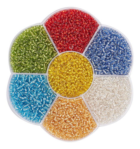 4550 Peças 2mm 12/0 7 Cores Kit Inicial De Grânulos De