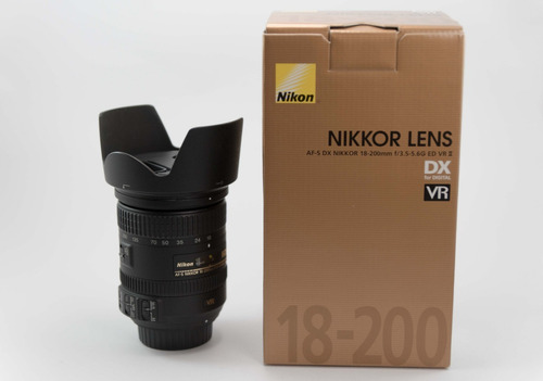 Lente Nikon Af-s Dx 18-200mm F/3.5-5.6g Ed Vr Ii Como Nuevo!