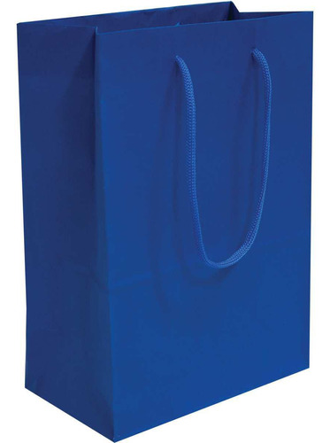 Sacola Para Presente Lisa Azul Royal 15x21,5x8 Cm.