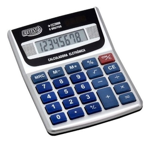 Calculadora De Mesa 8 Dig. 12,5x9,7x3,1cm Prata
