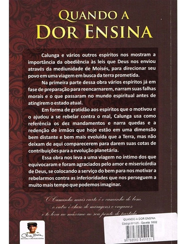Quando a Dor Ensina: Não Aplica, de Ditado por: Calunga / Médium: Claudio Martins Dias. Série Não aplica, vol. Não Aplica. Editora EDLECX, edição não aplica em português, 2017