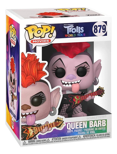Funko Pop Trolls Queen Barb 879 World Tour Orig Scarlet Kids
