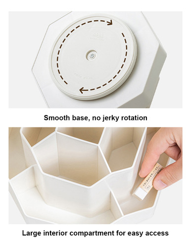 Porta-canetas Para Mesa, 9 Slots, Giratório De 360 Graus
