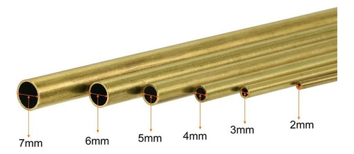 Tubo De Latón De 2 Mm 3 Mm 4 Mm 5 Mm 6 Mm 7 Mm De Diámetro 3