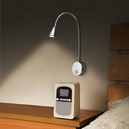 Lampara De Lectura 2 Luces Led De Cama Montaje En Pared Junt