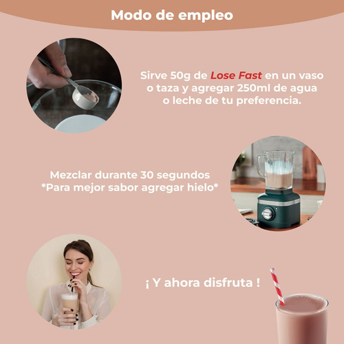 Malteada Para Bajar De Peso Allnat Lose Fast Chocolate