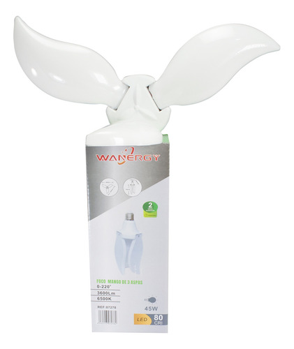 Foco Wanergy Led 45w Tipo Ventilador Hoja 3 Aspas