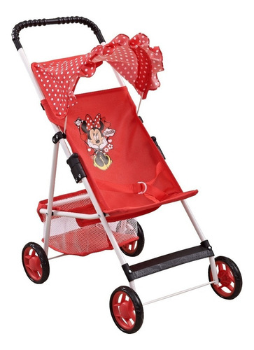 Coche Muñeca Reforzado Disney Minnie Con Canasto 7405