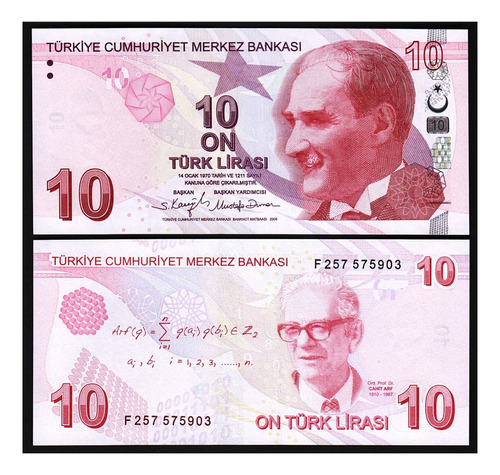Grr-billete De Turquía 10 Liras 2009 - Kemal Atatürk