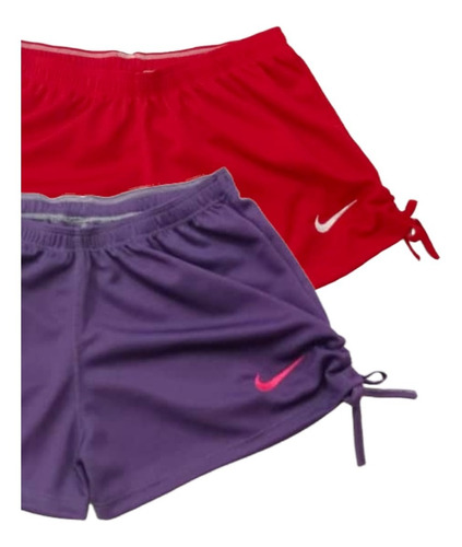 2 Shorts Deportivos Para Damas Bordado Lateral Ajustable