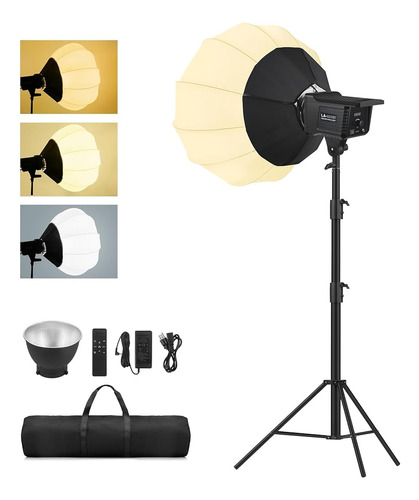 Luz De Video Led Bicolor Con Soporte De Trípode, Qeuooiy 110