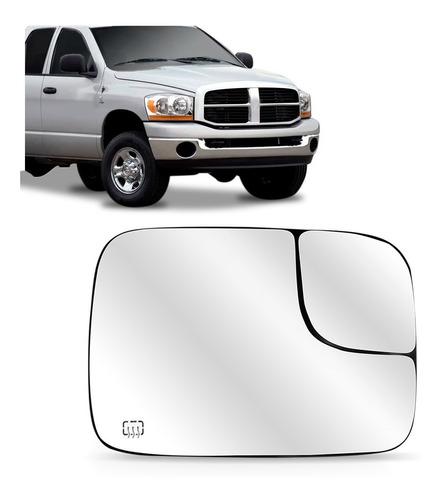 Lente Retrovisor Dodge Ram 2002 A 2008 C/aque Divisor Foco