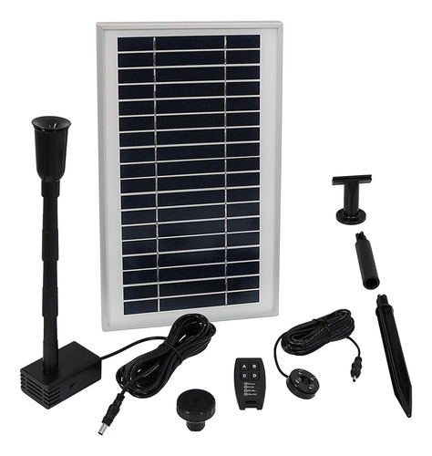 Sunnydaze Solar Powered Water Pump And Panel Kit Con Batería